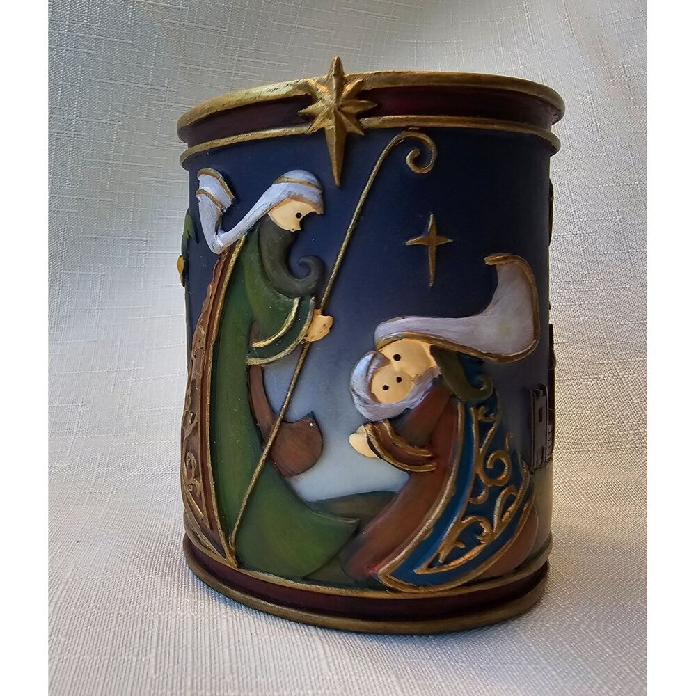 Baby Jesus Mother Mary‎ Father Joseph Christmas Candle Holder